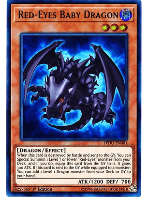 Red-Eyes Baby Dragon - LEDU-EN001 - Ultra Rare 1st Edition