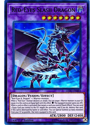 Red-Eyes Slash Dragon - LEDU-EN003 - Ultra Rare 1st Edition