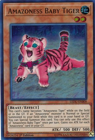 Amazoness Baby Tiger - LEDU-EN009 - Ultra Rare 1st Edition