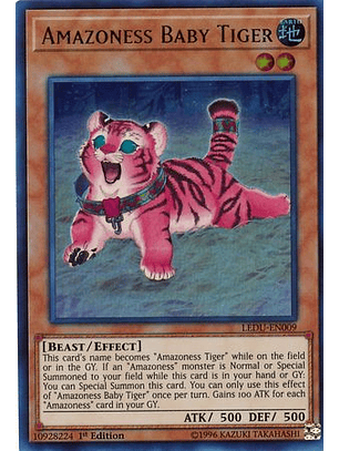 Amazoness Baby Tiger - LEDU-EN009 - Ultra Rare 1st Edition
