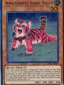Amazoness Baby Tiger - LEDU-EN009 - Ultra Rare 1st Edition