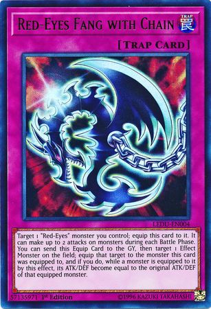Red-Eyes Fang with Chain - LEDU-EN004 - Ultra Rare 1st Edition