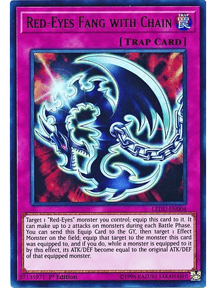 Red-Eyes Fang with Chain - LEDU-EN004 - Ultra Rare 1st Edition
