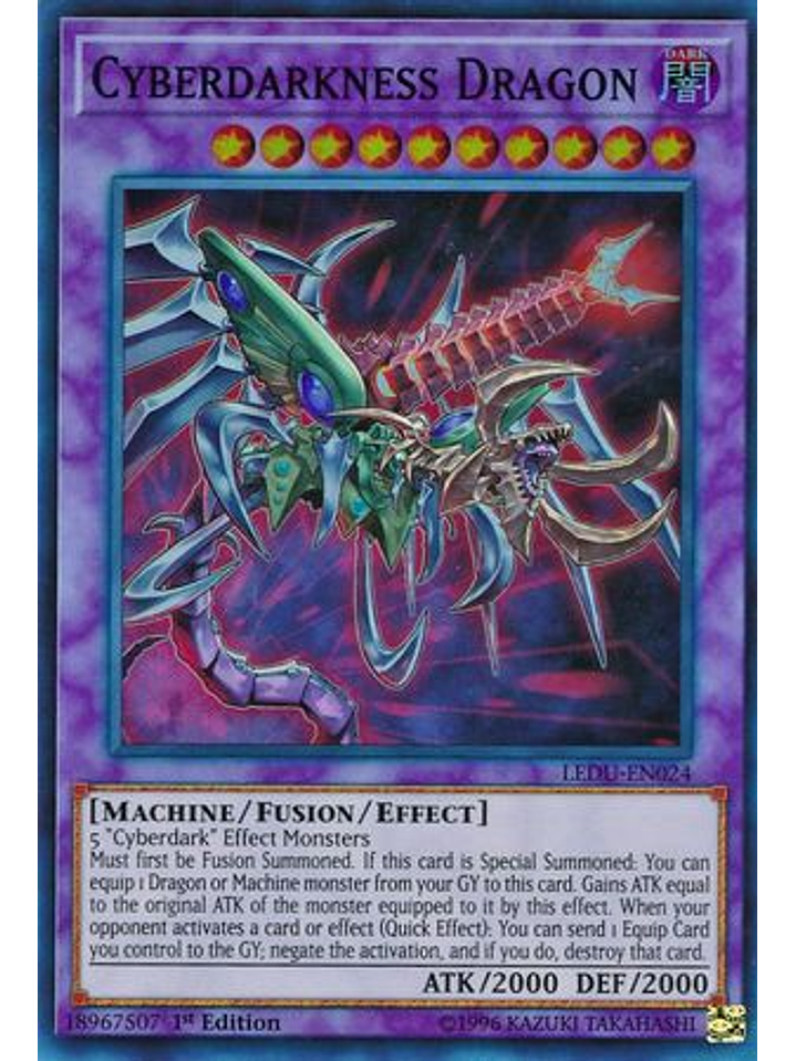 Cyberdarkness Dragon - LEDU-EN024 - Super Rare 1st Edition 1