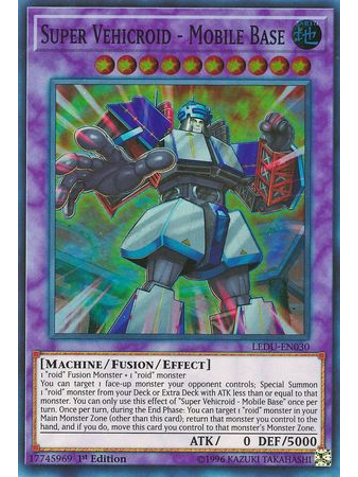 Super Vehicroid - Mobile Base - LEDU-EN030 - Super Rare 1st Edition 1