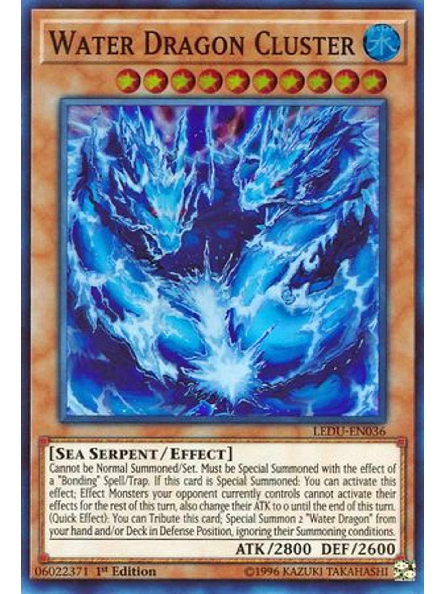 Water Dragon Cluster - LEDU-EN036 - Super Rare 1st Edition 1