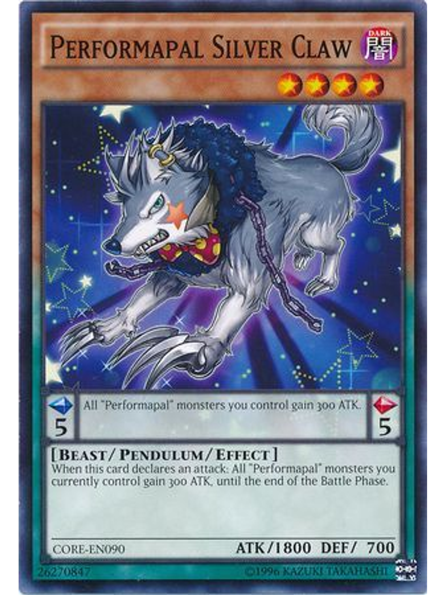 Performapal Silver Claw - CORE-EN090 - Common Unlimited 1
