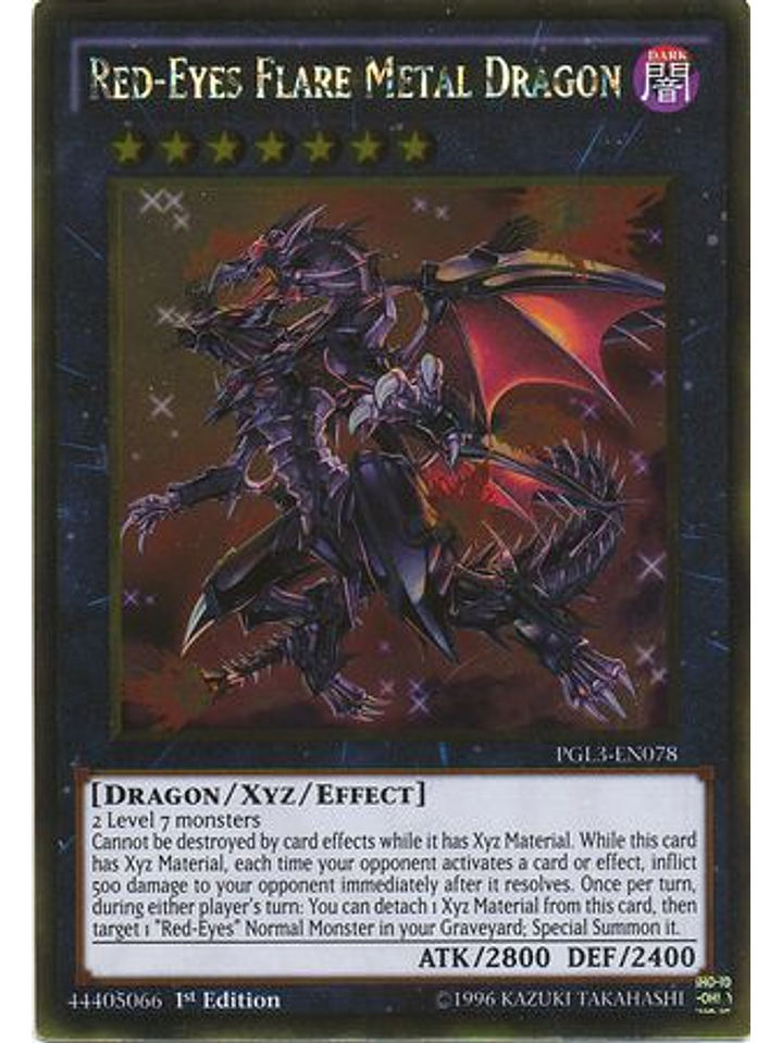 Red-Eyes Flare Metal Dragon - PGL3-EN078 - Gold Rare 1st Edition 1