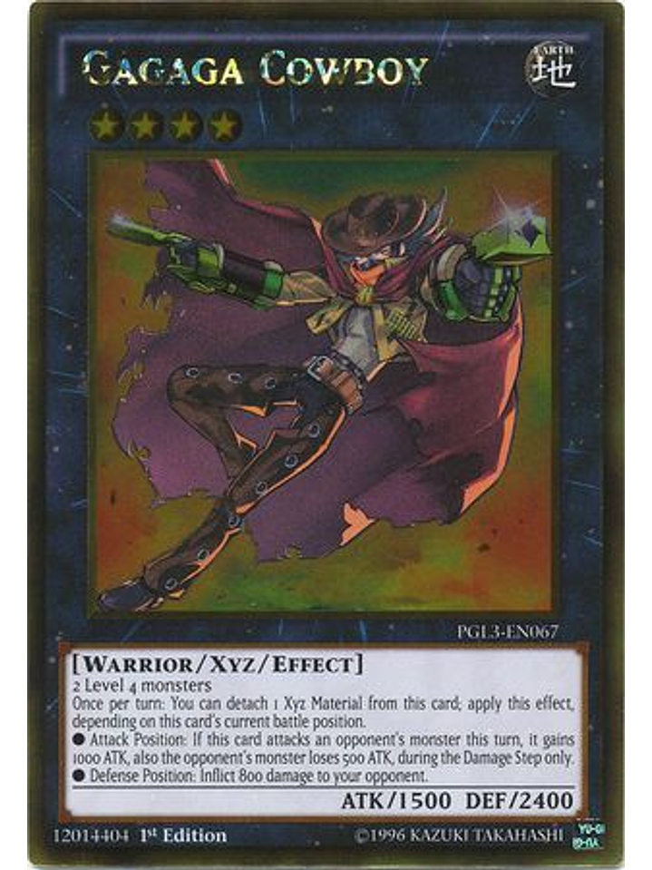 Gagaga Cowboy - PGL3-EN067 - Gold Rare 1st Edition 1