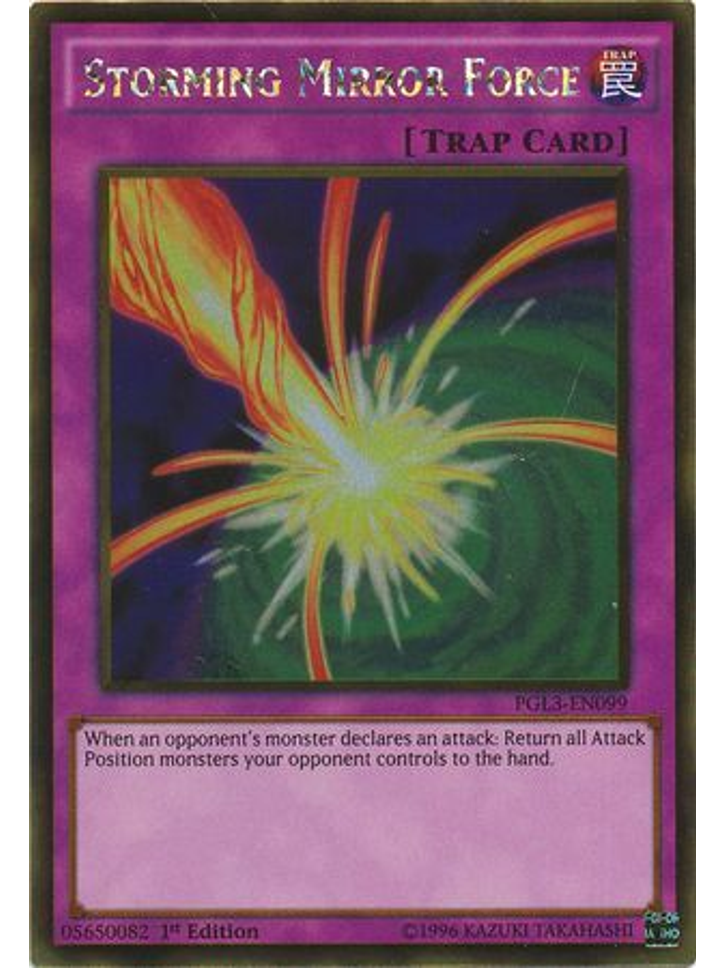 Storming Mirror Force - PGL3-EN099 - Gold Rare 1st Edition 1
