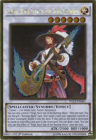 Virgil, Rock Star of the Burning Abyss - PGL3-EN061 - Gold Rare 1st Edition