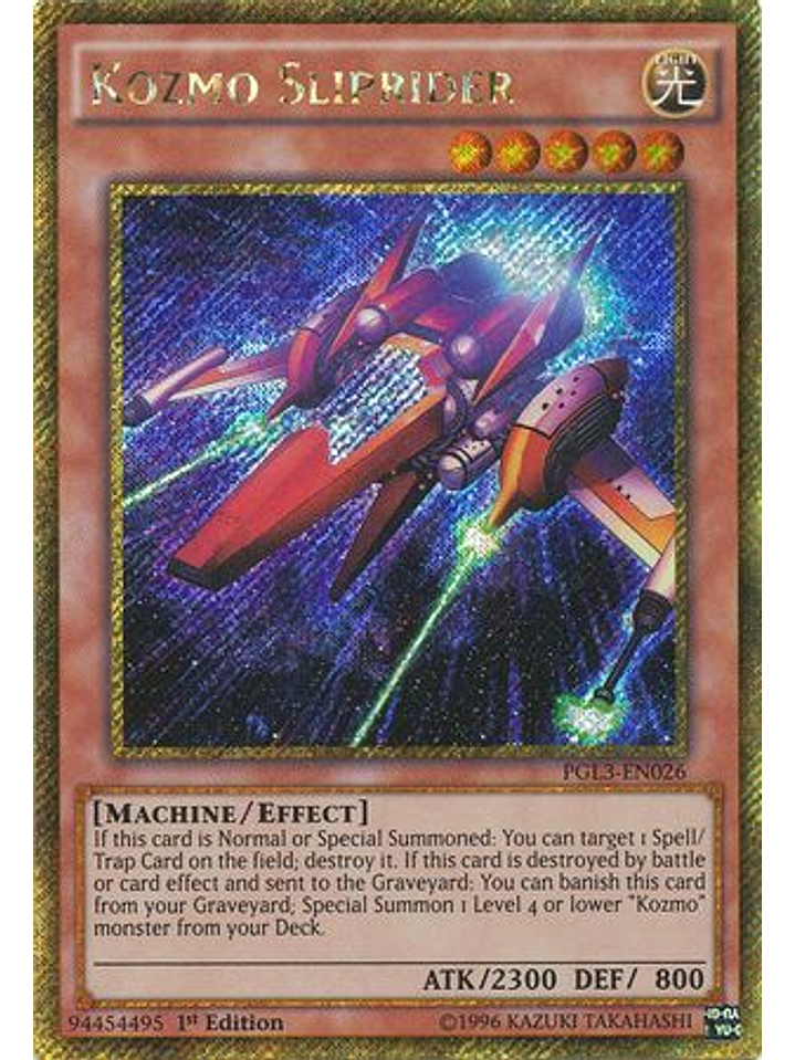 Kozmo Sliprider - PGL3-EN026 - Gold Secret Rare 1st Edition 1
