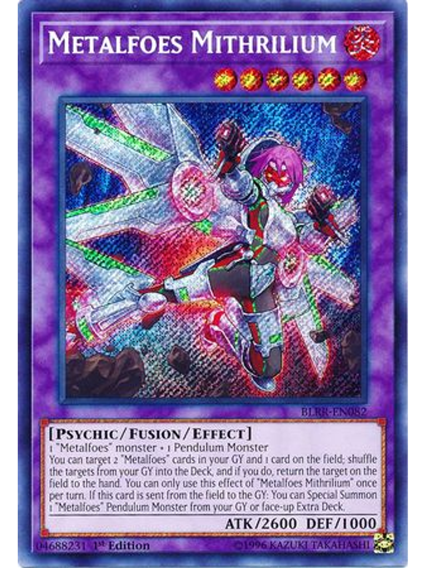 Metalfoes Mithrilium - BLRR-EN082 - Secret Rare 1st Edition 1