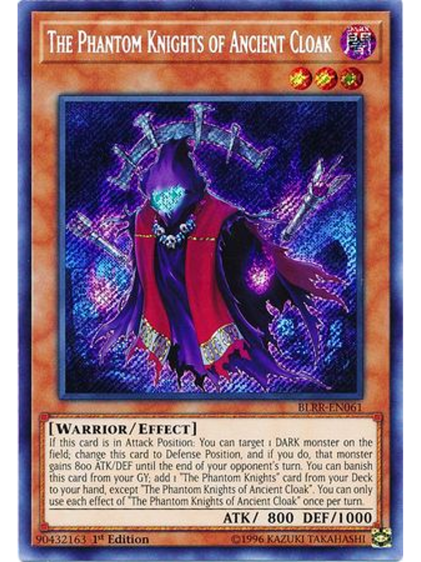 The Phantom Knights of Ancient Cloak - BLRR-EN061 - Secret Rare 1st Edition 1