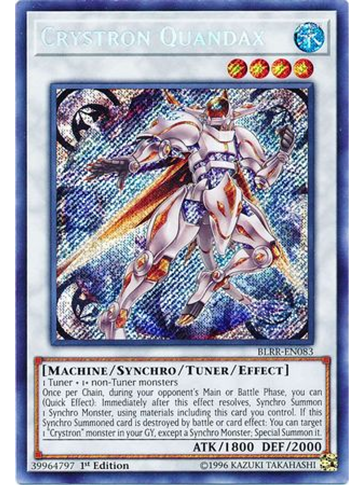 Crystron Quandax - BLRR-EN083 - Secret Rare 1st Edition 1