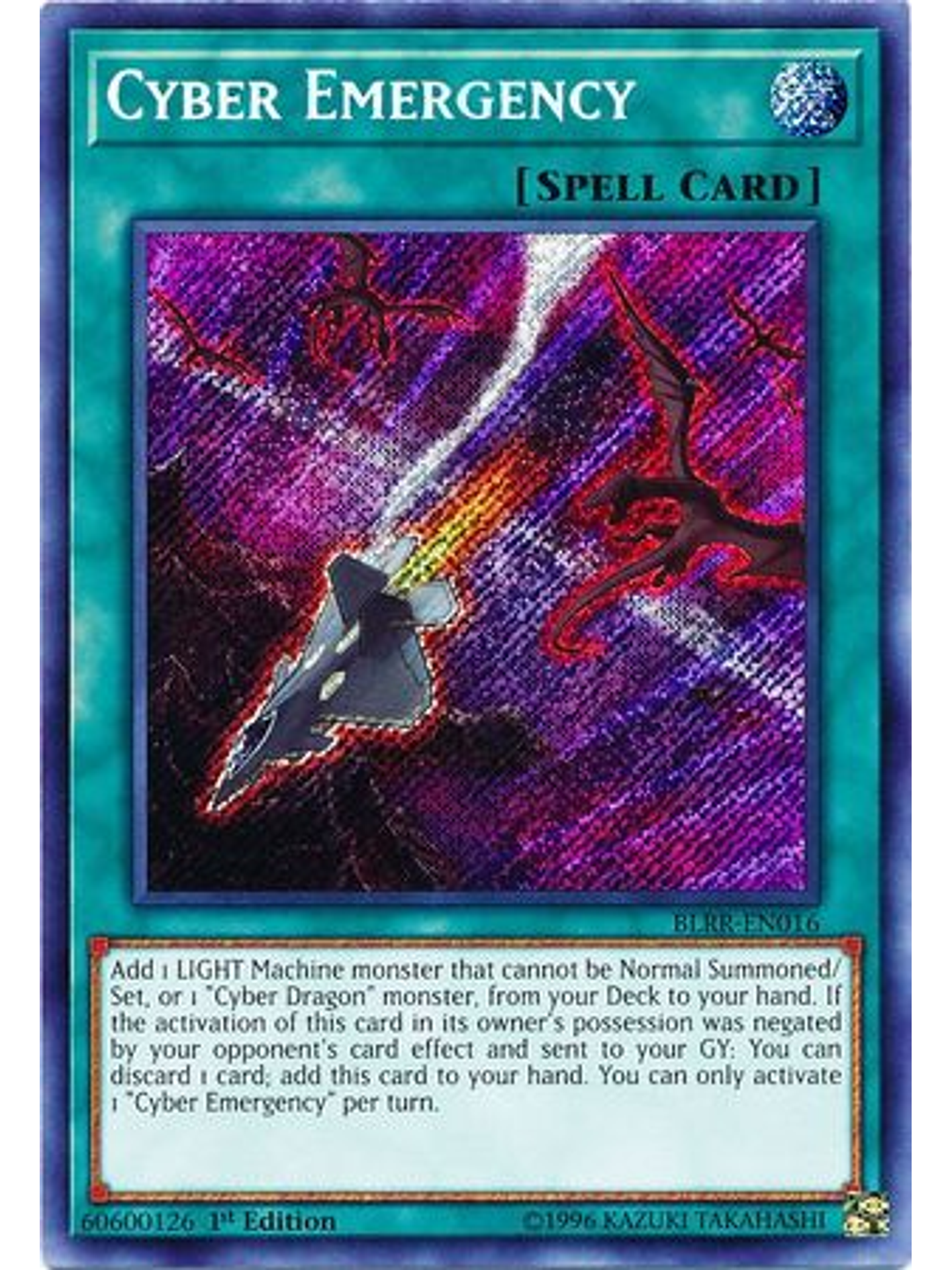 Cyber Emergency - BLRR-EN016 - Secret Rare 1st Edition 1