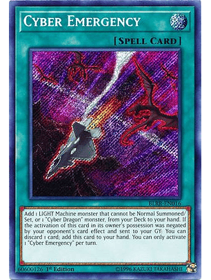 Cyber Emergency - BLRR-EN016 - Secret Rare 1st Edition