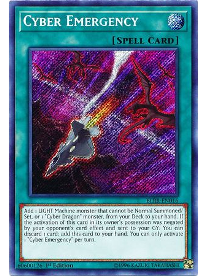 Cyber Emergency - BLRR-EN016 - Secret Rare 1st Edition 1
