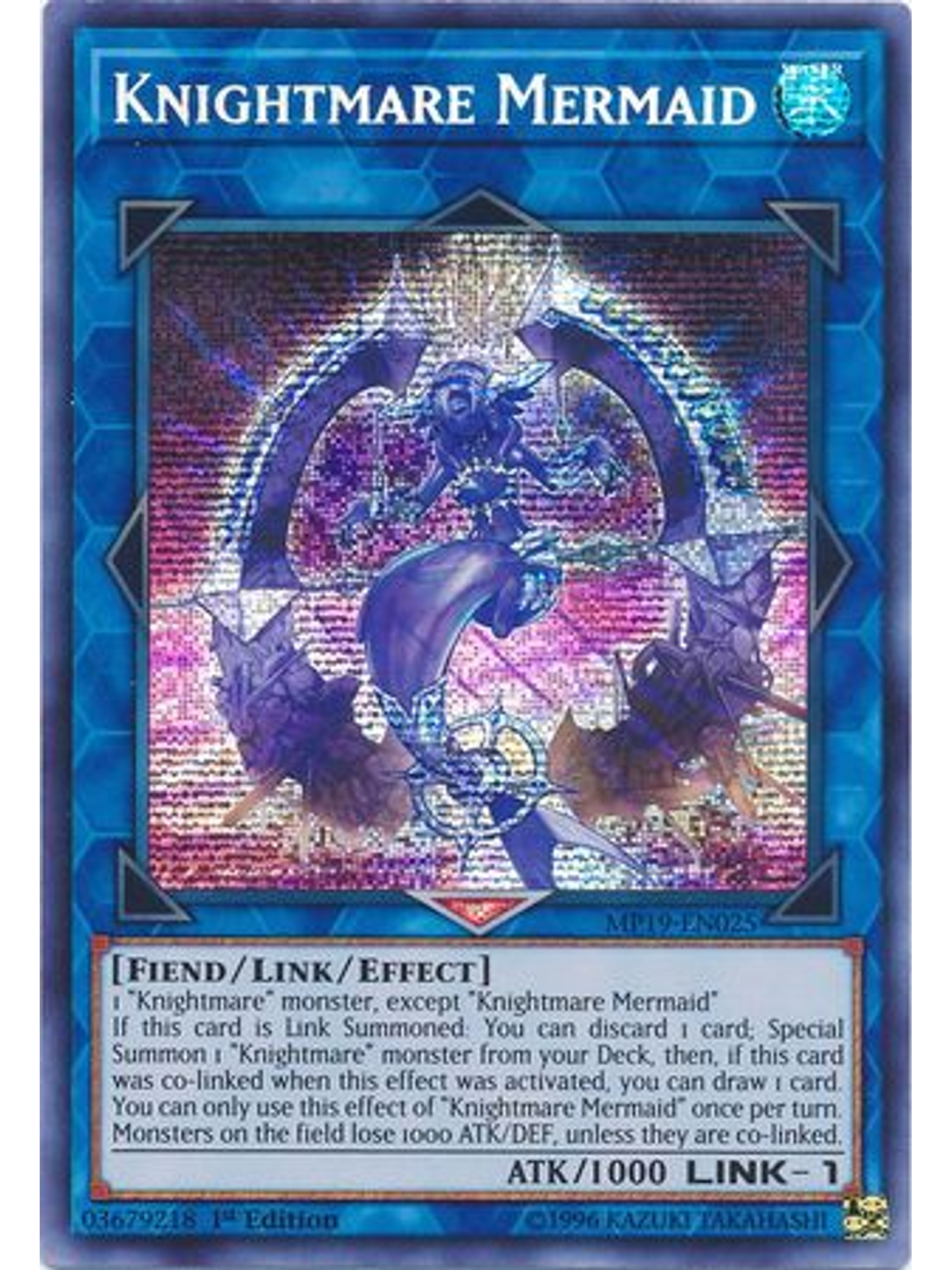 Knightmare Mermaid - MP19-EN025 - Prismatic Secret Rare 1st Edition 1