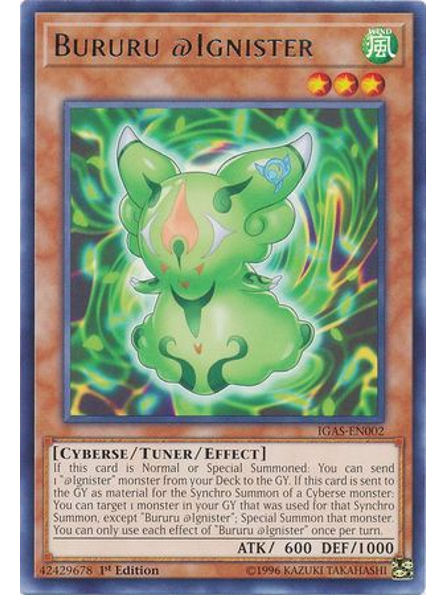 Bururu @Ignister - IGAS-EN002 - Rare 1st Edition 1