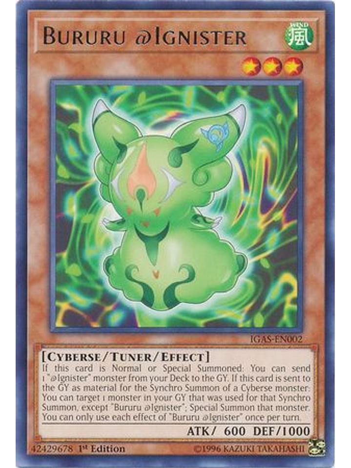 Bururu @Ignister - IGAS-EN002 - Rare 1st Edition 1