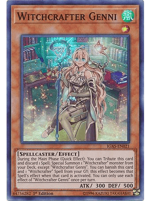 Witchcrafter Genni - IGAS-EN021 - Super Rare 1st Edition