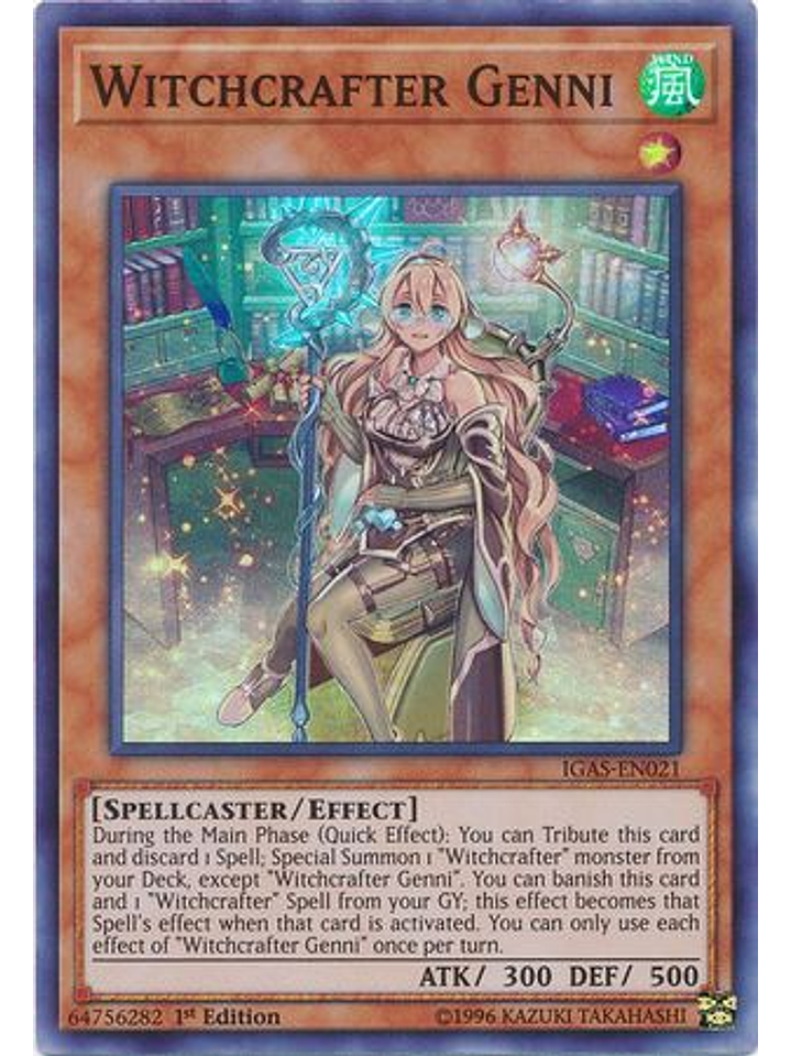 Witchcrafter Genni - IGAS-EN021 - Super Rare 1st Edition 1