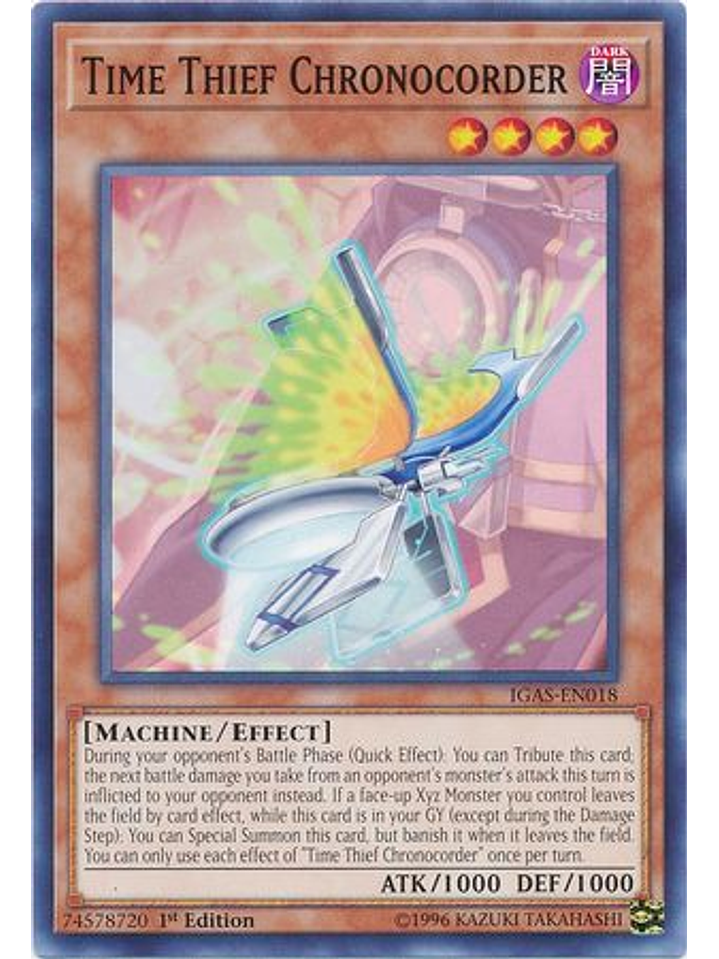 Time Thief Chronocorder - IGAS-EN018 - Common 1st Edition 1