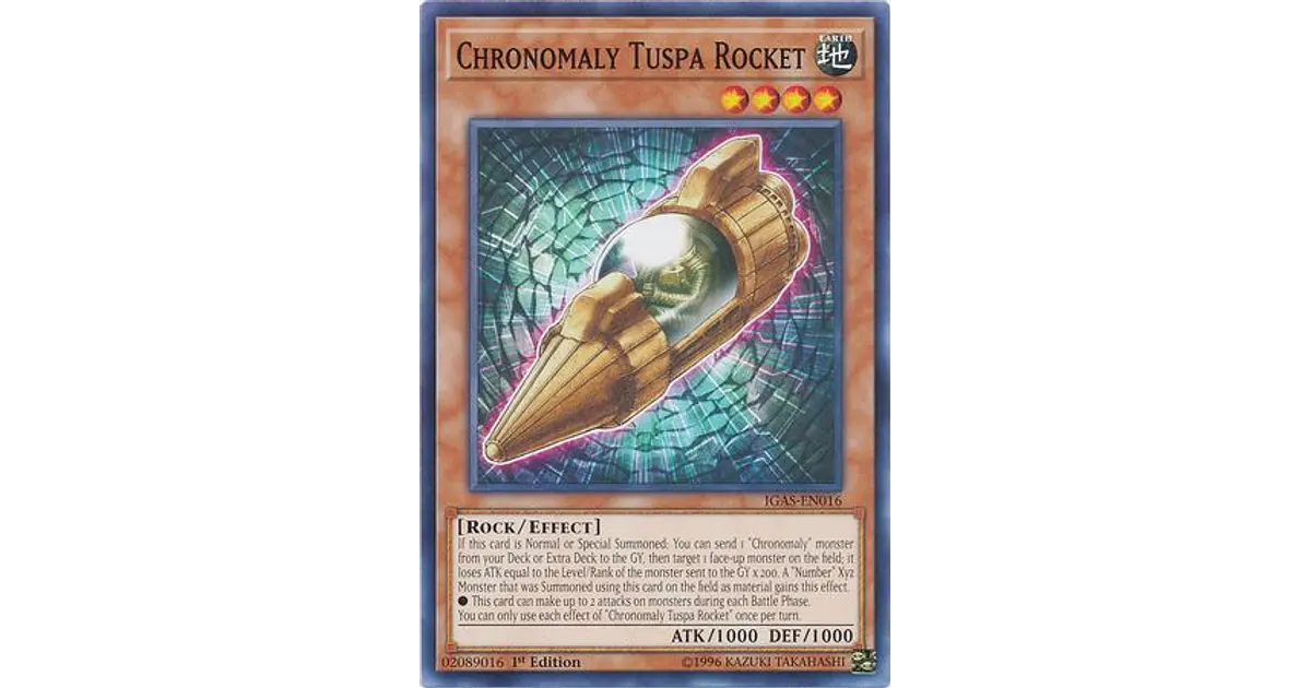 Yu-Gi-Oh! Chronomaly Tuspa Rocket Card - IGAS-EN016 Common - 1st Edition Ignition Assault