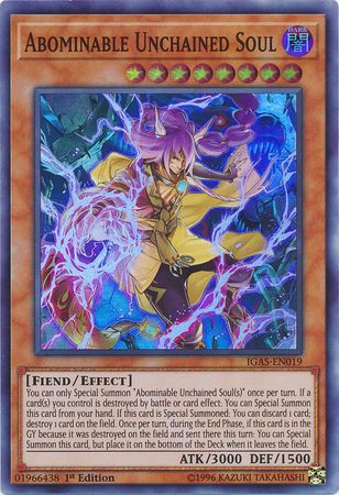 Abominable Unchained Soul - IGAS-EN019 - Super Rare 1st Edition