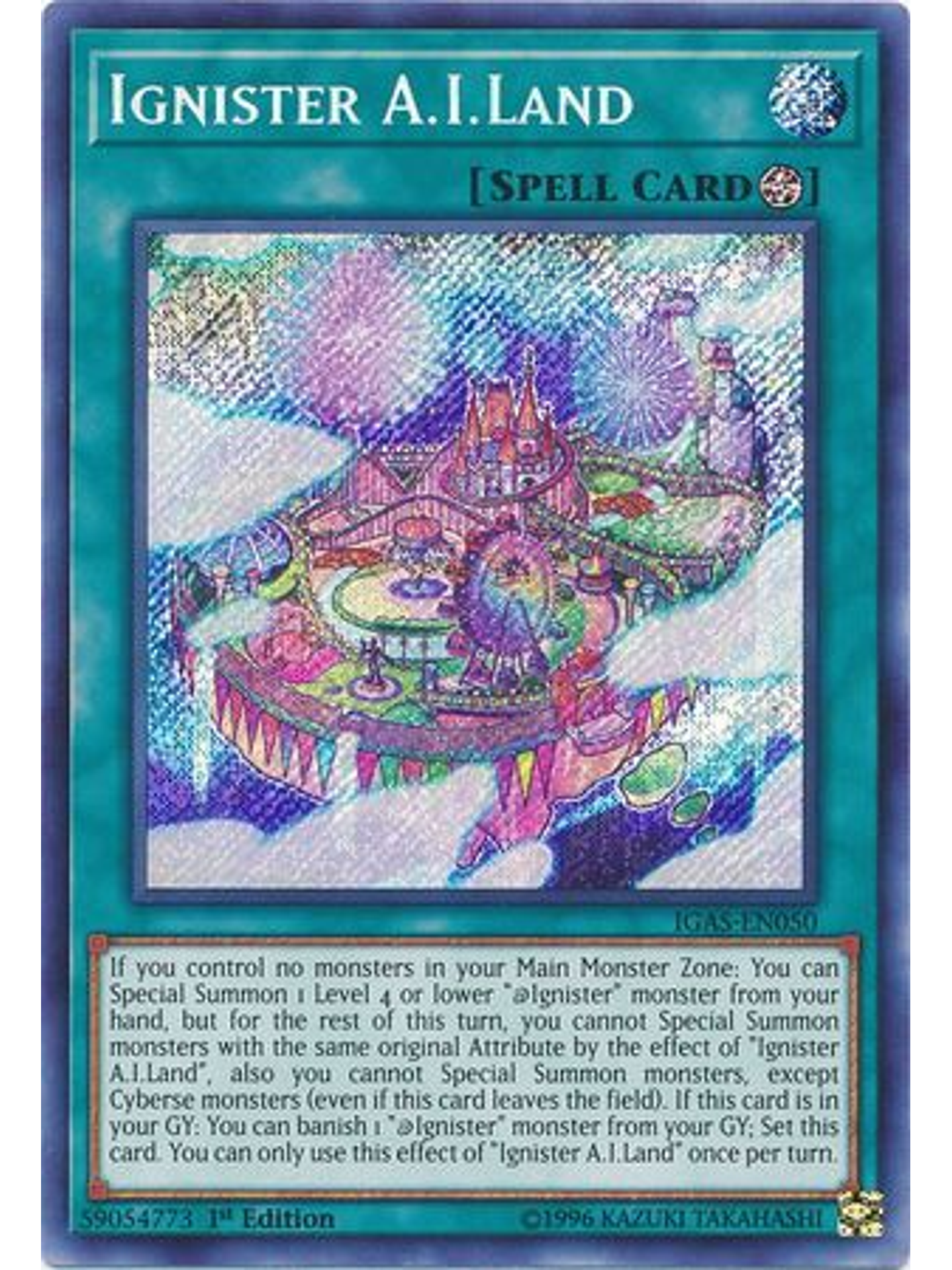 Ignister A.I.Land - IGAS-EN050 - Secret Rare 1st Edition 1
