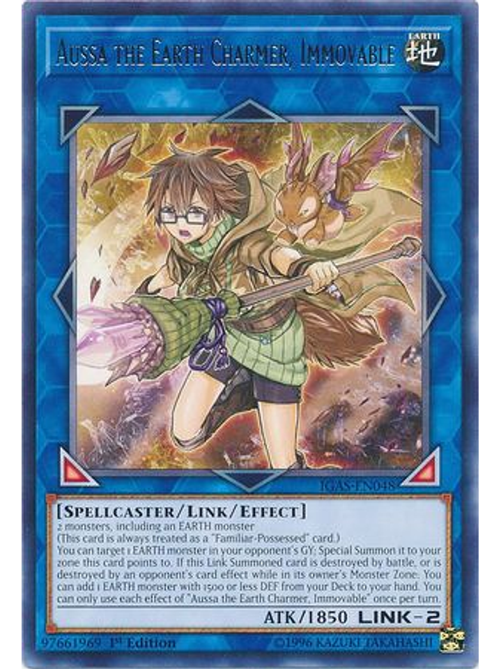 Aussa the Earth Charmer, Immovable - IGAS-EN048 - Rare 1st Edition 1