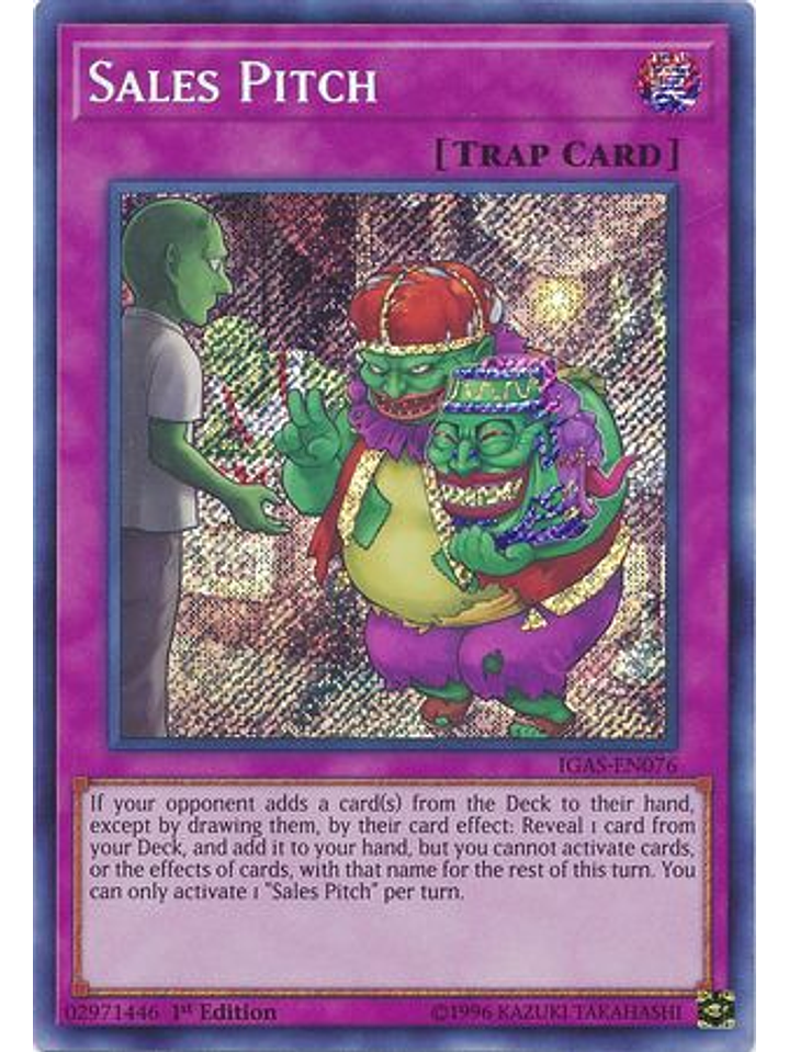 Sales Pitch - IGAS-EN076 - Secret Rare 1st Edition 1