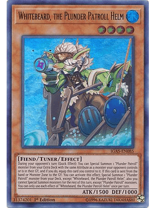 Whitebeard, the Plunder Patroll Helm - IGAS-EN085 - Ultra Rare 1st Edition