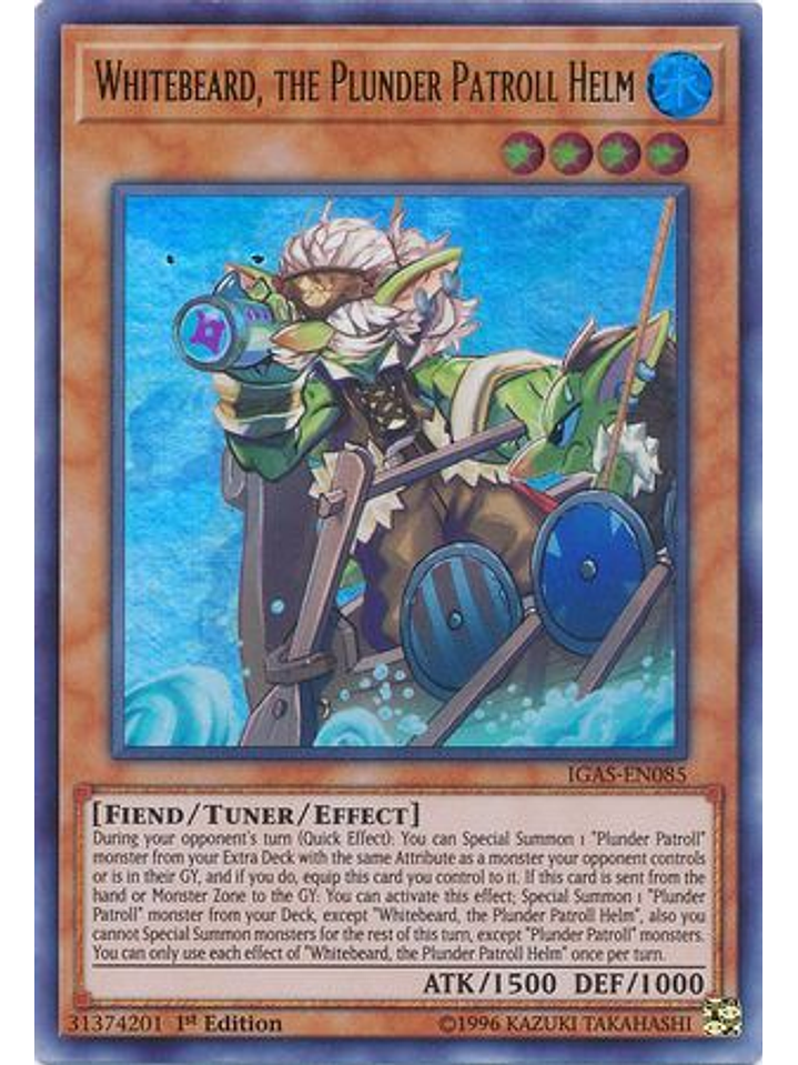 Whitebeard, the Plunder Patroll Helm - IGAS-EN085 - Ultra Rare 1st Edition 1