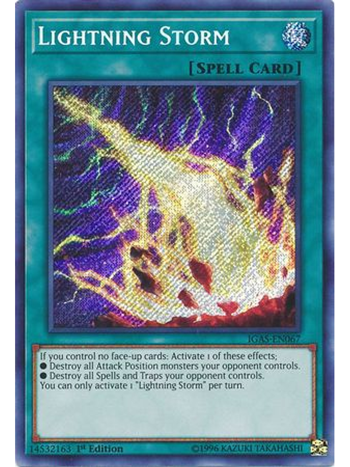 Lightning Storm - IGAS-EN067 - Secret Rare 1st Edition 1