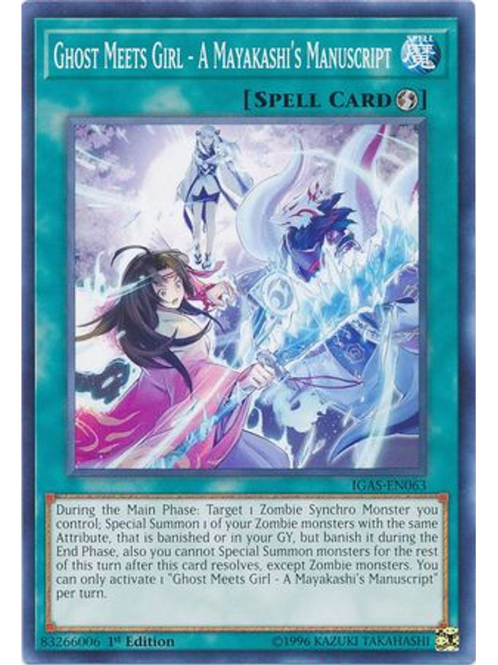 Ghost Meets Girl - A Mayakashi's Manuscript - IGAS-EN063 - Common 1st Edition 1