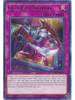 Fiendish Portrait - IGAS-EN079 - Rare 1st Edition