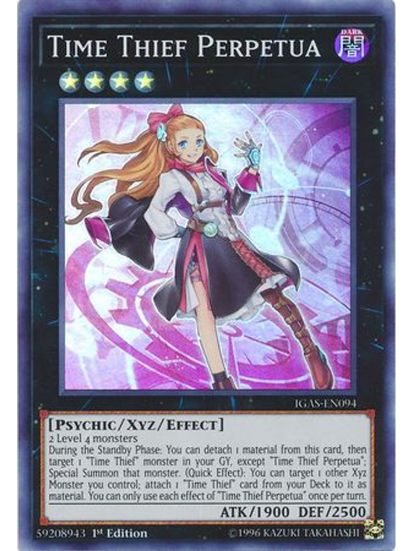 Time Thief Perpetua - IGAS-EN094 - Super Rare 1st Edition 1