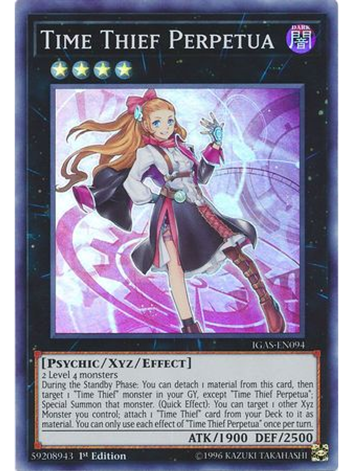 Time Thief Perpetua - IGAS-EN094 - Super Rare 1st Edition 1