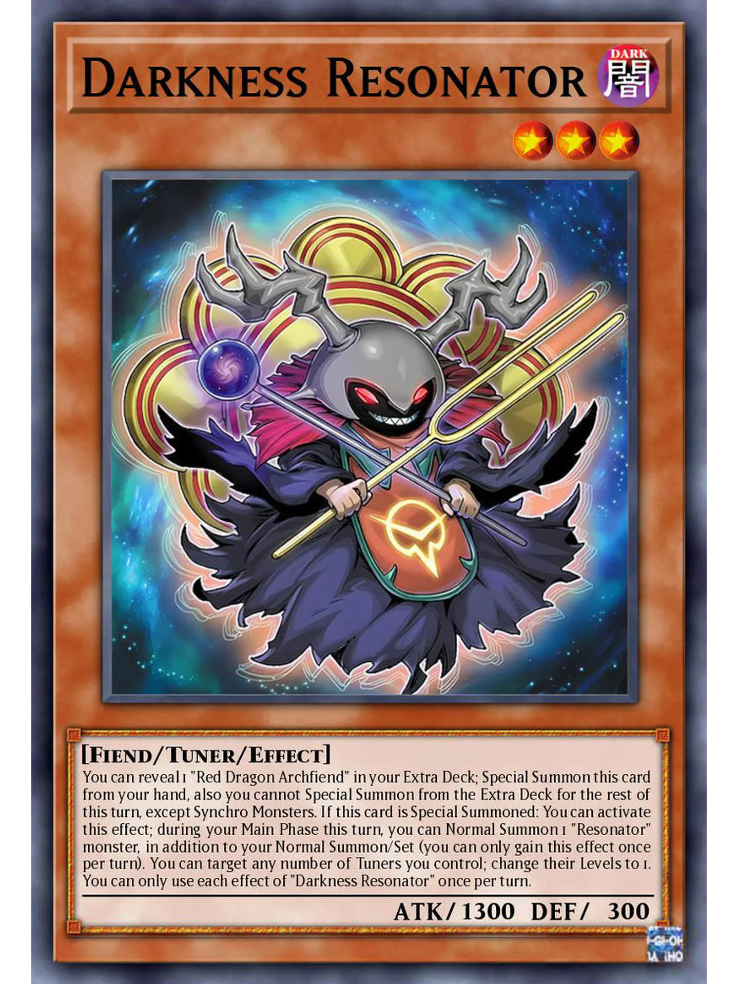 Darkness Resonator - BLZD-EN001 - Super Rare 1st Edition 1