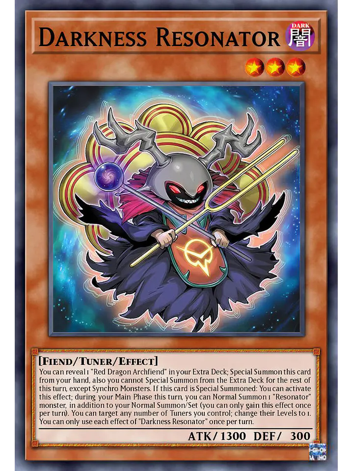 Darkness Resonator - BLZD-EN001 - Super Rare 1st Edition 1