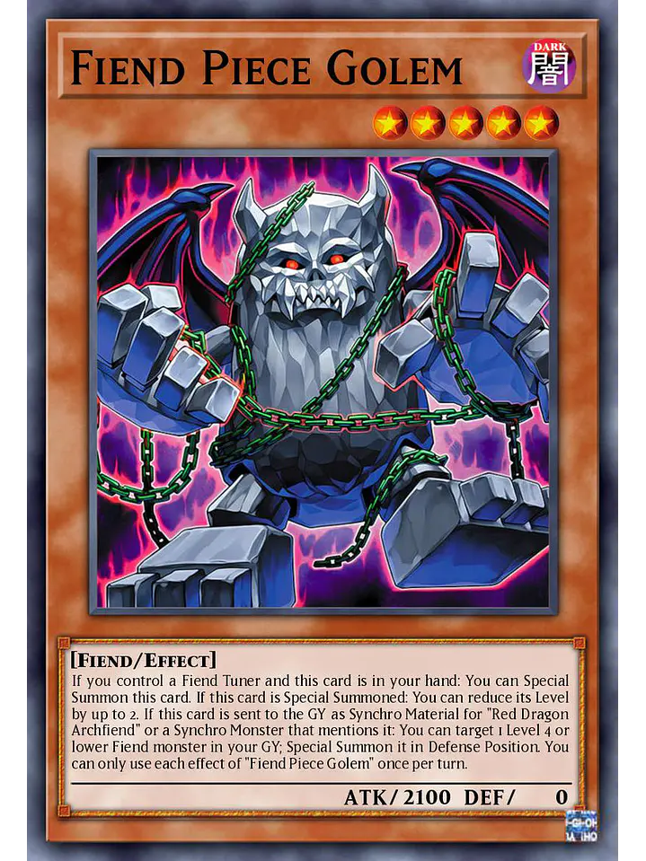Fiend Piece Golem - BLZD-EN003 - Common 1st Edition 1