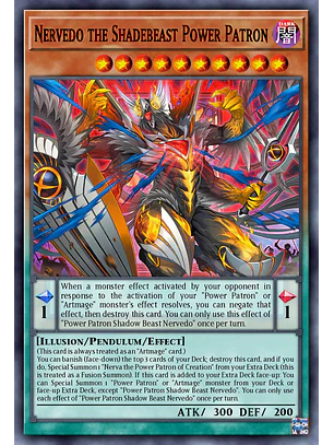 Nervedo the Shadebeast Power Patron - BLZD-EN011 - Ultra Rare 1st Edition