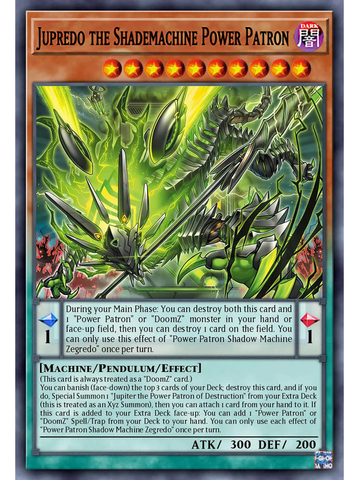 Jupredo the Shademachine Power Patron - BLZD-EN012 - Common 1st Edition 1