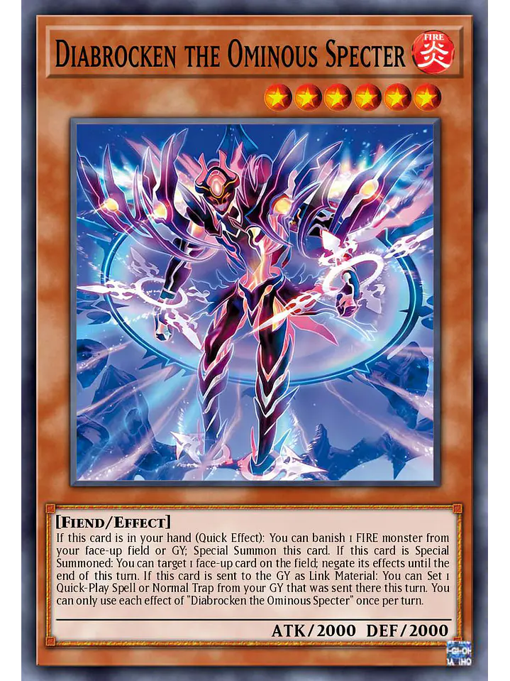 Diabrocken the Ominous Specter - BLZD-EN025 - Common 1st Edition 1