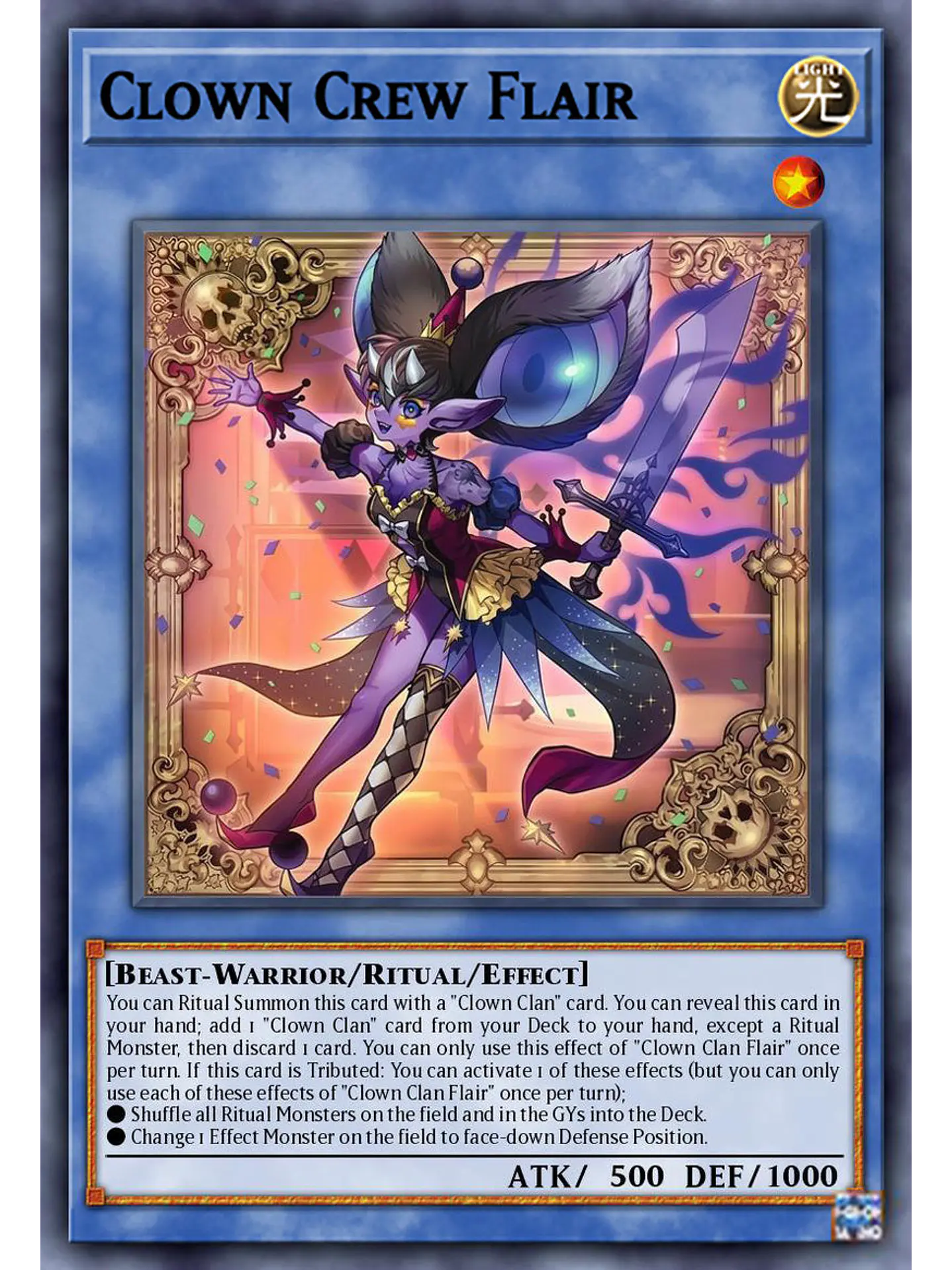 Clown Crew Flair - BLZD-EN029 - Super Rare 1st Edition 1