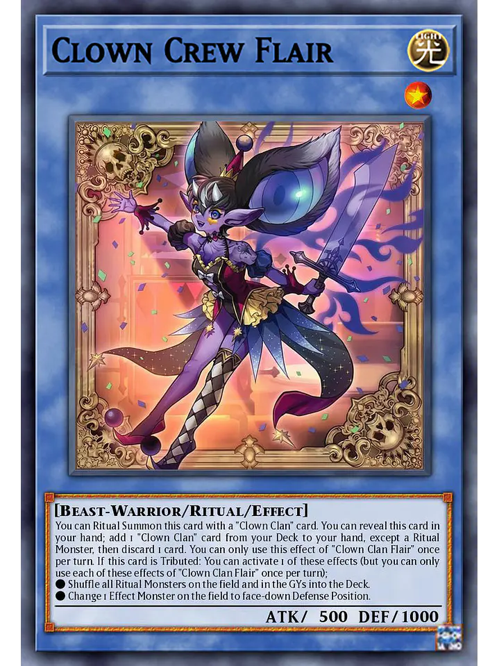 Clown Crew Flair - BLZD-EN029 - Super Rare 1st Edition 1