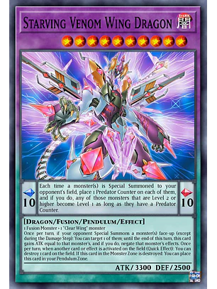 Starving Venom Wing Dragon - BLZD-EN031 - Super Rare 1st Edition