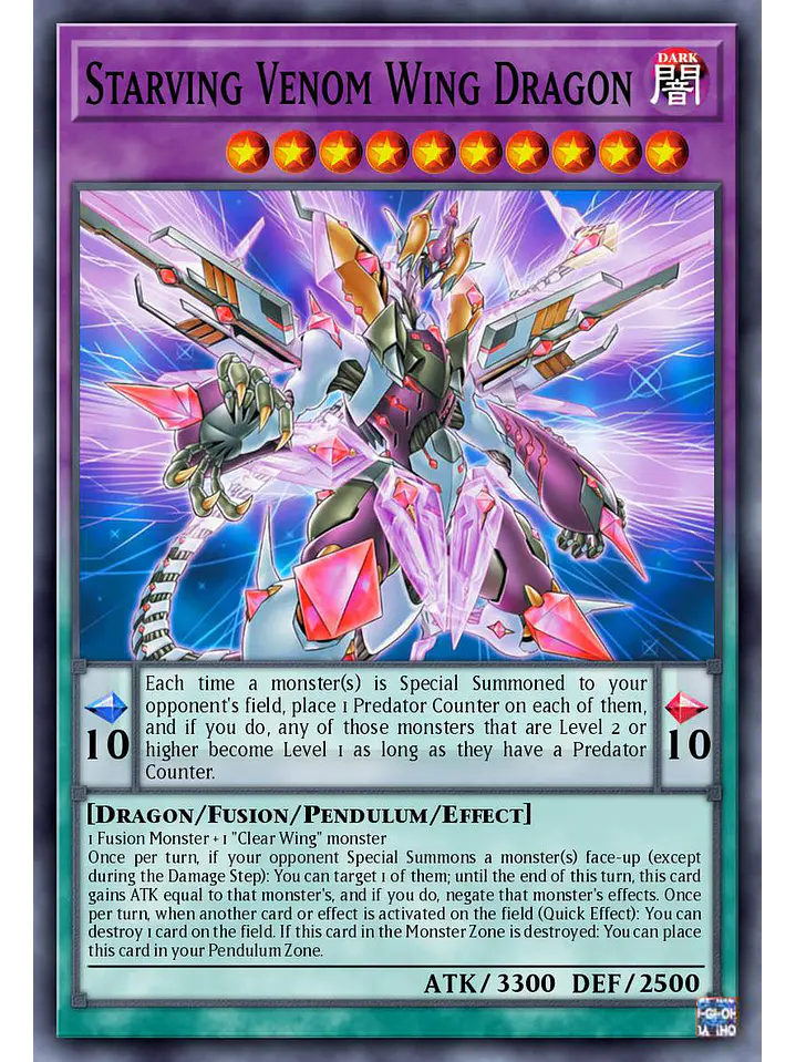 Starving Venom Wing Dragon - BLZD-EN031 - Super Rare 1st Edition 1